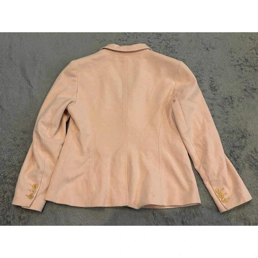 Talbots Blazer Womens 8P Petites Pink Long Sleeve 2 Button Jacket Coat Preppy